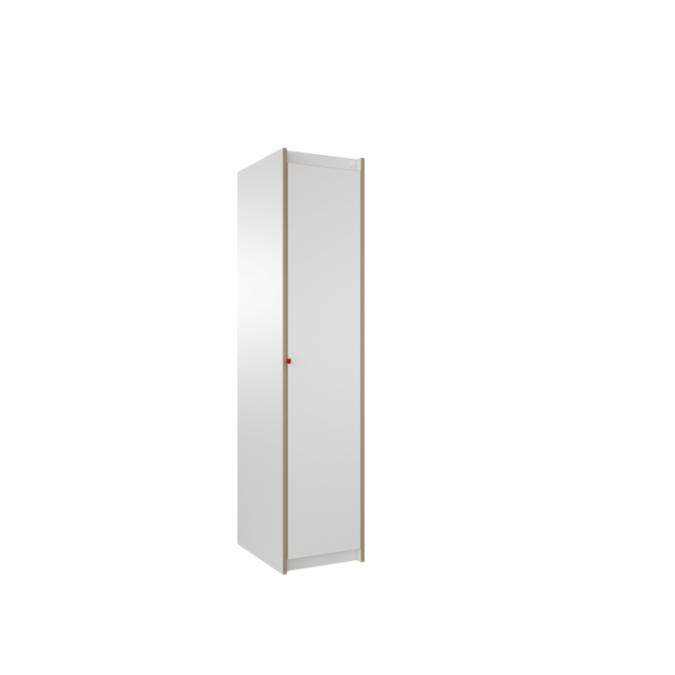 Schmaler Schrank „steh“ von Tojo mit einer weißen Tür – platzsparendes Design mit klaren Linien für stilvolle Ordnung.