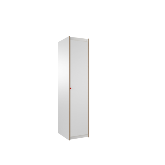 Schmaler Schrank „steh“ von Tojo mit einer weißen Tür – platzsparendes Design mit klaren Linien für stilvolle Ordnung.