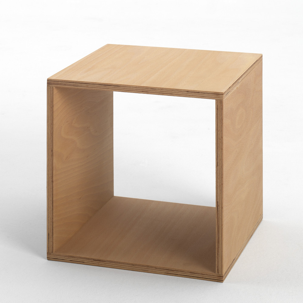 Tojo Cube Aufbewahrungswürfel aus Holz, minimalistisches Design für vielseitige Aufbewahrung.